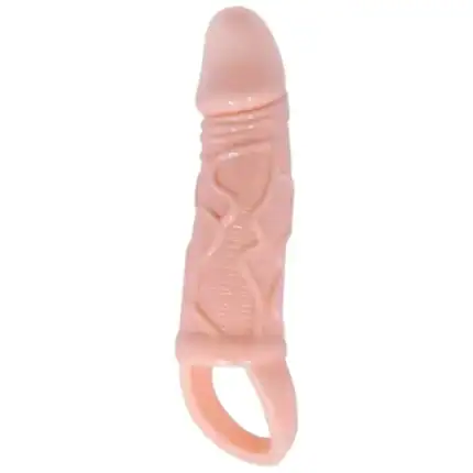 Husă extensoare Baile 13,5 cm cu strap pentru testicule, culoare naturală