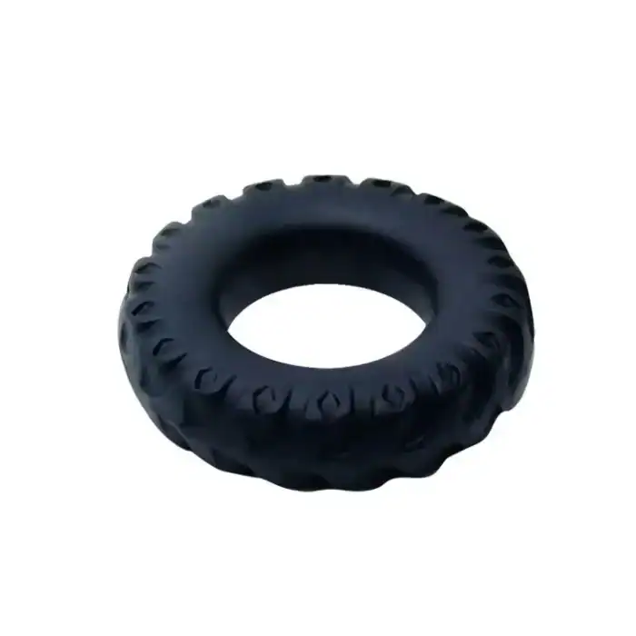 Inel pentru penis Baile Titan din silicon, negru-verde
