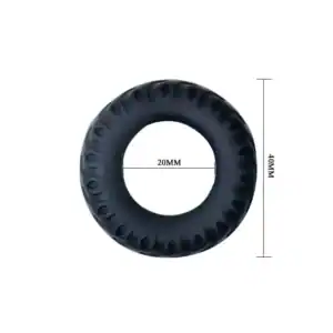 Inel pentru penis Baile Titan din silicon, negru-verde
