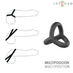 Inel triplu pentru penis Intense John model 4