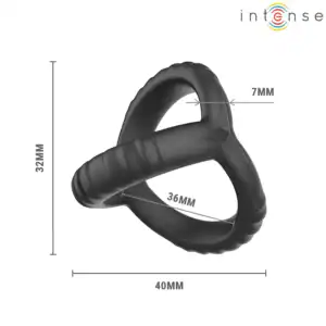 Inel triplu pentru penis Intense John model 4