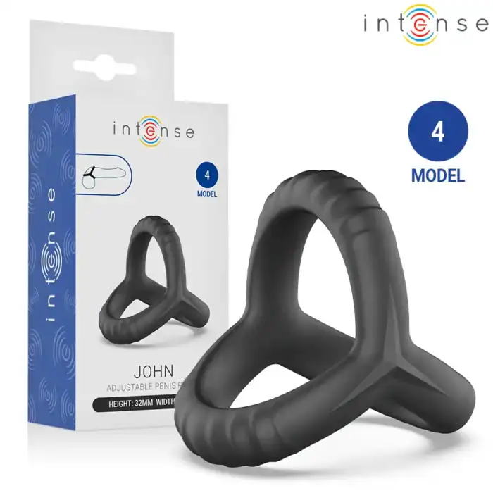 Inel triplu reglabil Intense pentru penis John model 4