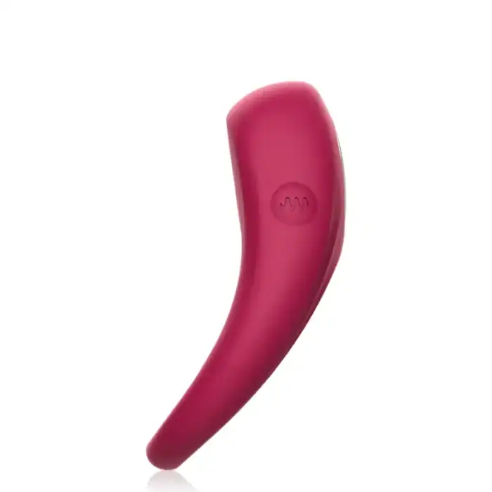 Inel vibrator Cici Beauty roșu din silicon cu stimulator pentru clitoris