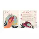 Inel vibrator Cici Beauty roșu din silicon cu stimulator pentru clitoris