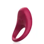 Inel vibrator Cici Beauty roșu din silicon cu stimulator pentru clitoris
