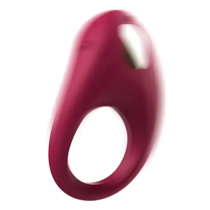 Inel vibrator Cici Beauty roșu din silicon cu stimulator pentru clitoris