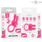 Inel vibrator Intense Hopps roz cu urechi de iepuraș