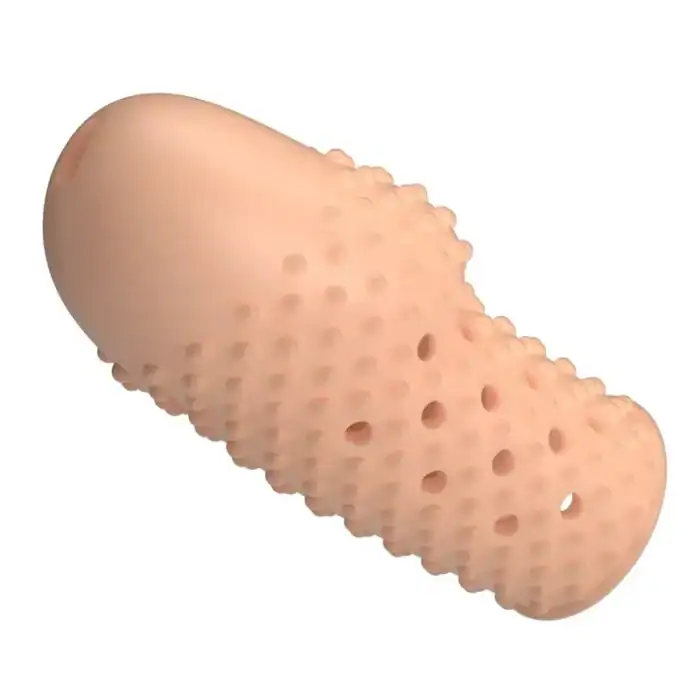 Manșon pentru penis Pretty Love Geek's natural cu proeminențe