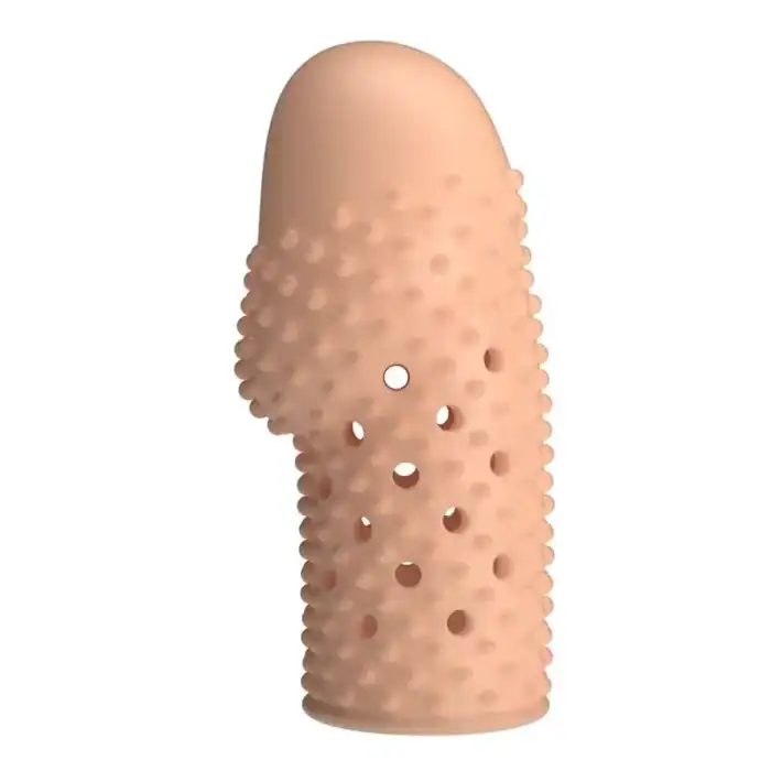 Manșon pentru penis Pretty Love Geek's natural cu proeminențe