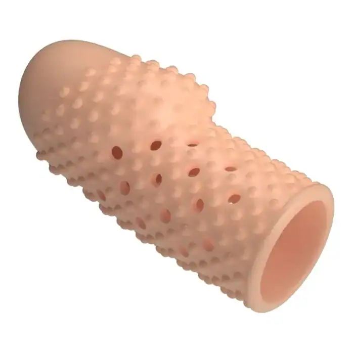 Manșon pentru penis Pretty Love Geek's natural cu proeminențe