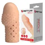 Manșon penis cu proeminențe Pretty Love Geek's natural