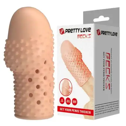 Manșon penis cu proeminențe Pretty Love Geek's natural