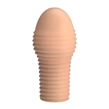 Manșon pentru penis Pretty Love Hottt natural cu inele texturate