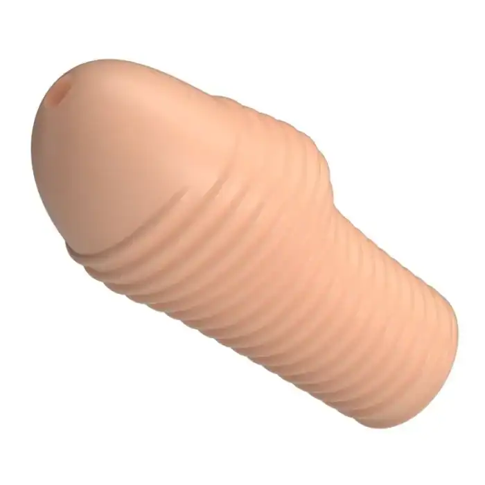 Manșon pentru penis Pretty Love Hottt natural cu inele texturate
