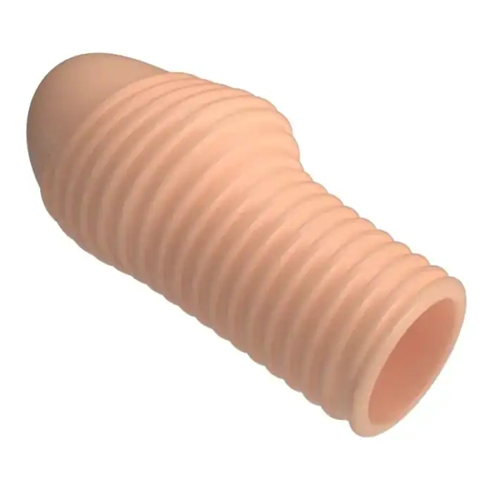 Manșon pentru penis Pretty Love Hottt natural cu inele texturate