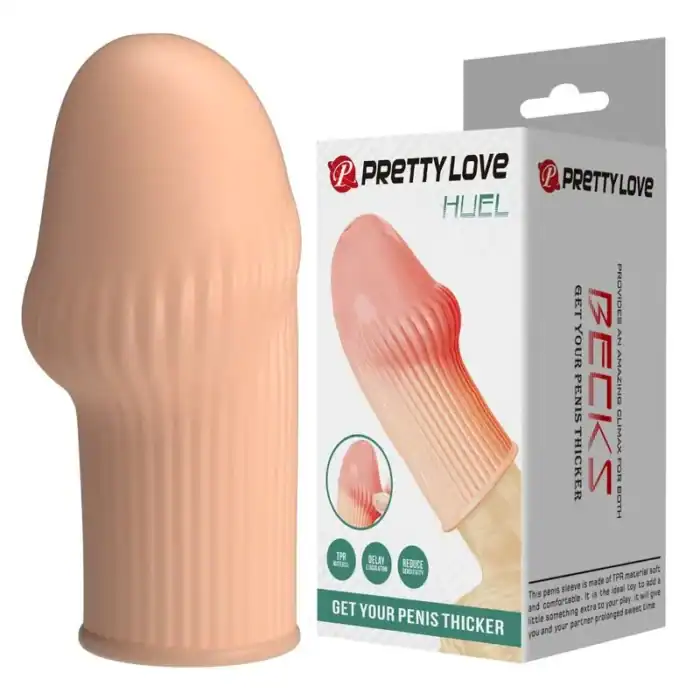 Manșon penis natural Huel Pretty Love, TPE