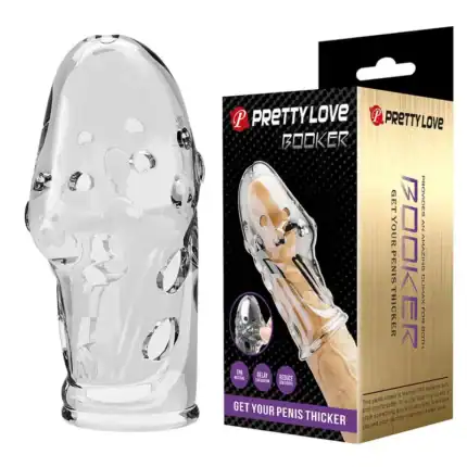 manșon pentru penis Rocker Pretty Love transparent cu deschideri