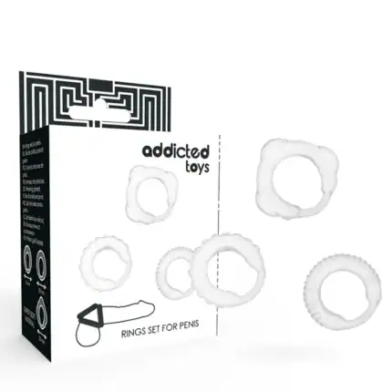 set inele penis transparente Addicted Toys