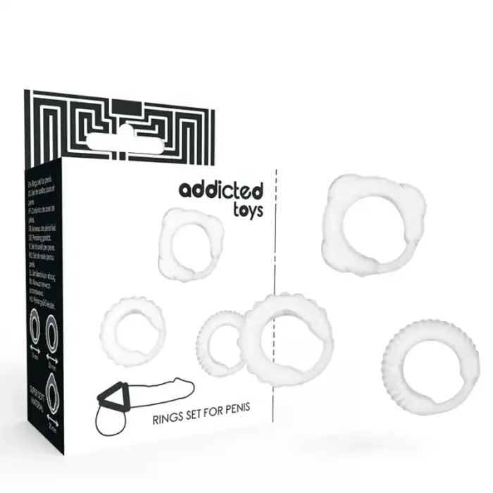 set inele penis transparente Addicted Toys