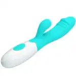 Vibrator verde Snappy Pretty Love acvamarin cu stimulare punct G și clitoris
