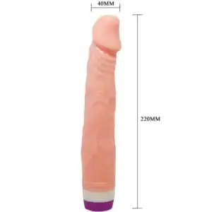 Vibrator realist Baile Natural 22 cm cu bază rotativă