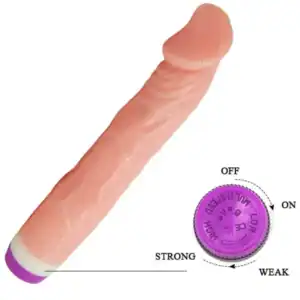 Vibrator realist Baile Natural 22 cm cu bază rotativă