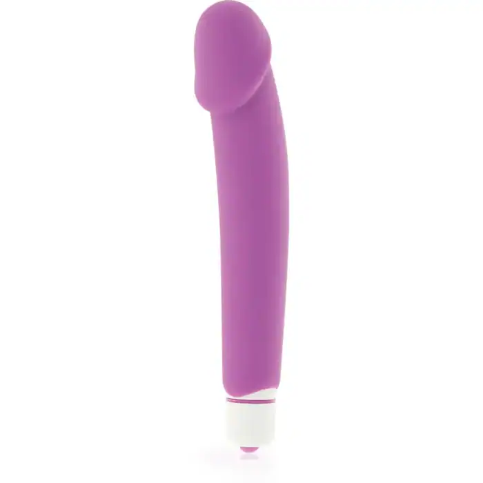 Vibrator realist Dolce Vita mov din silicon cu husă detașabilă
